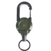 Army Green Backpack Steel Rope Retractable Keychain Outdoor Fishing Anti-Loss Hand Strap
