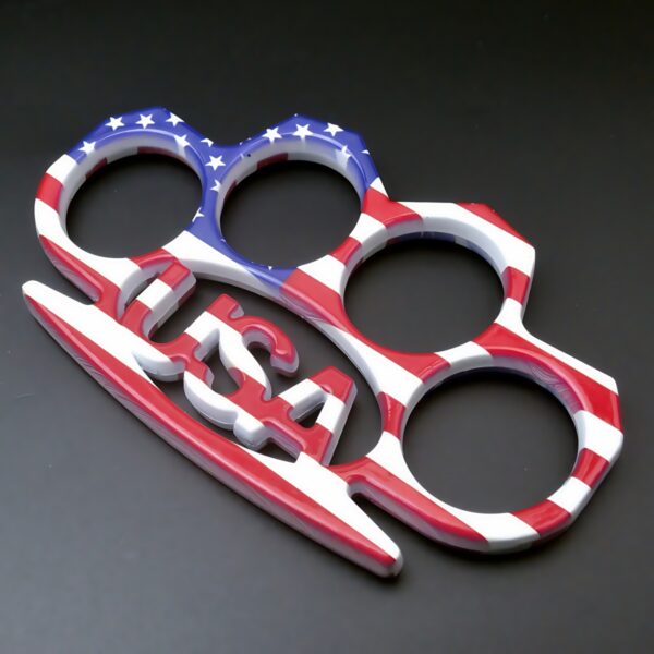 USA Flag Brass Knuckles – 4 Finger
