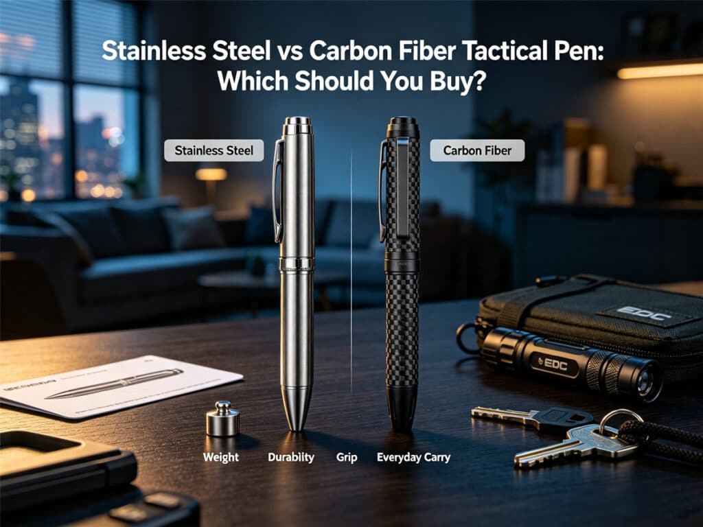 Stainless Steel vs Carbon Fiber Tactical Pen: Which Should You Buy?